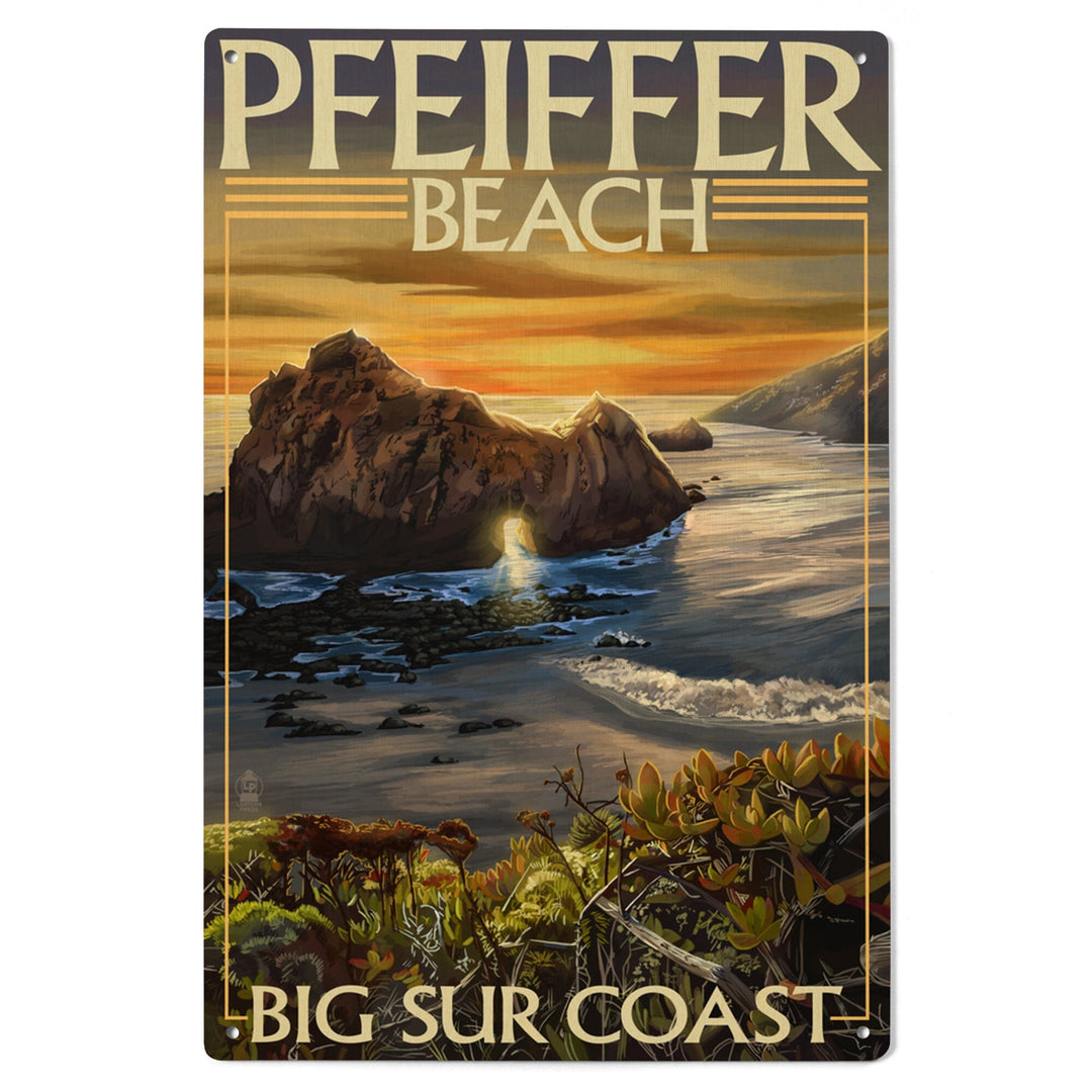 Pfeiffer Beach, California, Lantern Press Artwork, Wood Signs and Postcards Wood Lantern Press 