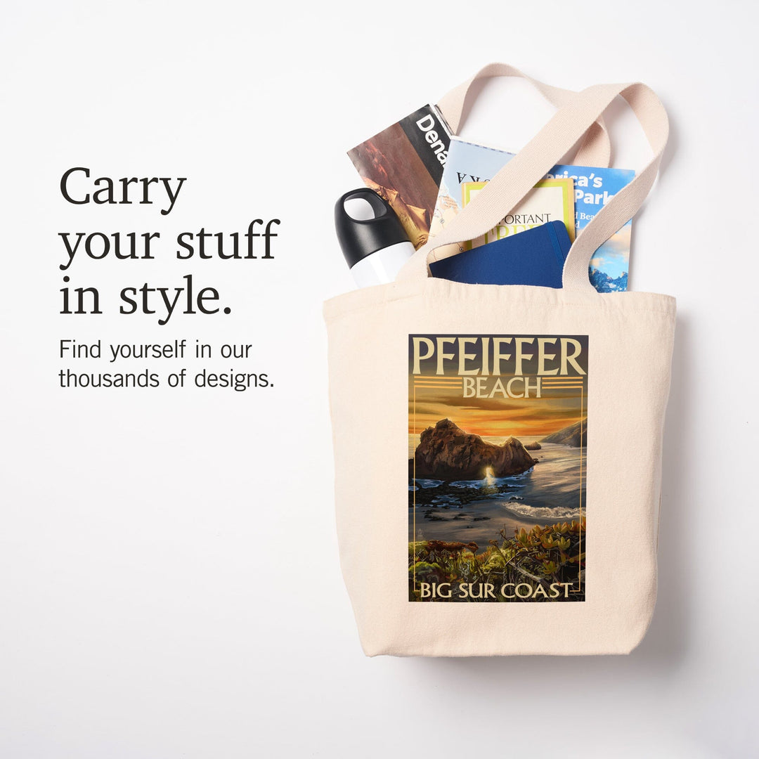 Pfeiffer Beach, California, Tote Bag Totes Lantern Press 