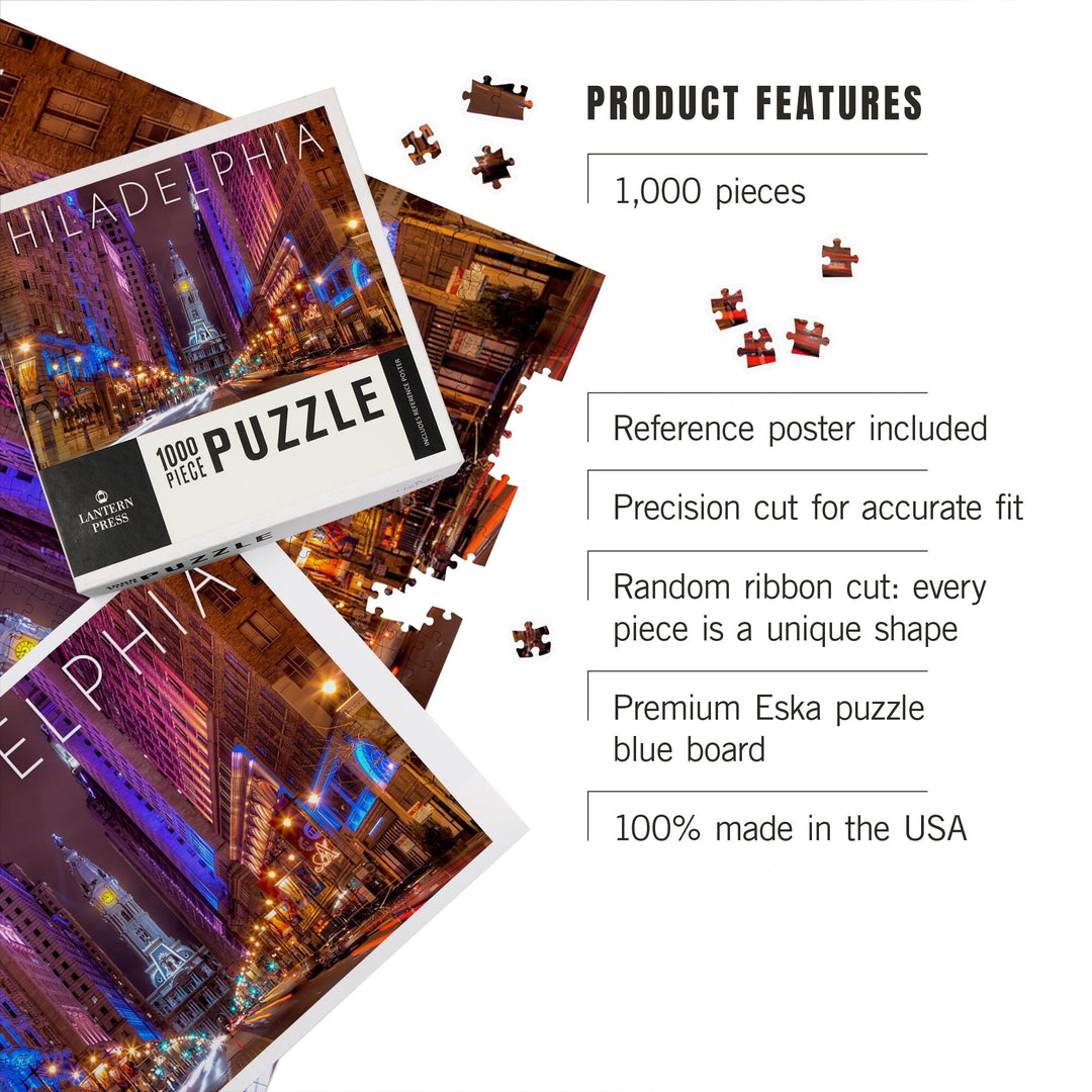 Philadelphia, Pennsylvania, City Hall, Jigsaw Puzzle Puzzle Lantern Press 