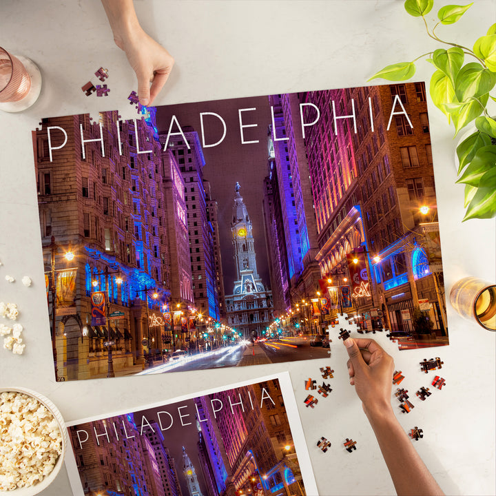Philadelphia, Pennsylvania, City Hall, Jigsaw Puzzle Puzzle Lantern Press 