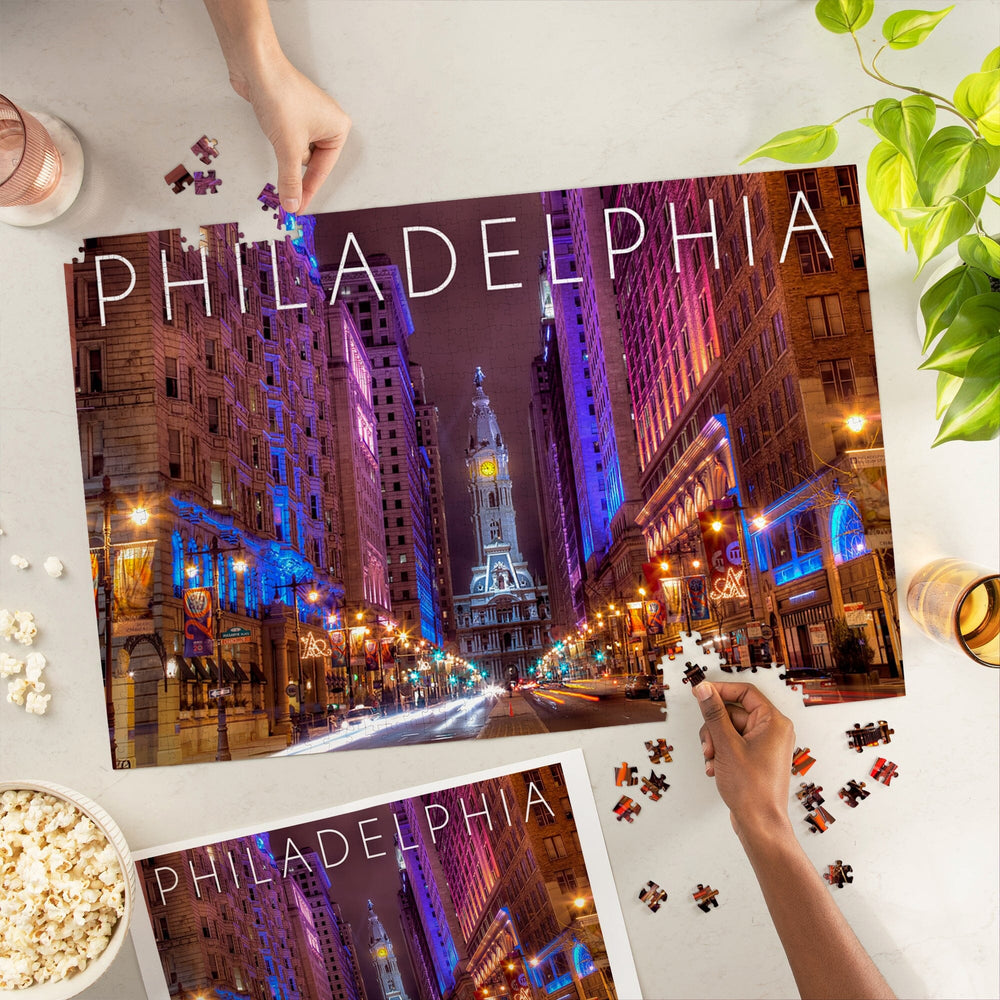Philadelphia, Pennsylvania, City Hall, Jigsaw Puzzle Puzzle Lantern Press 