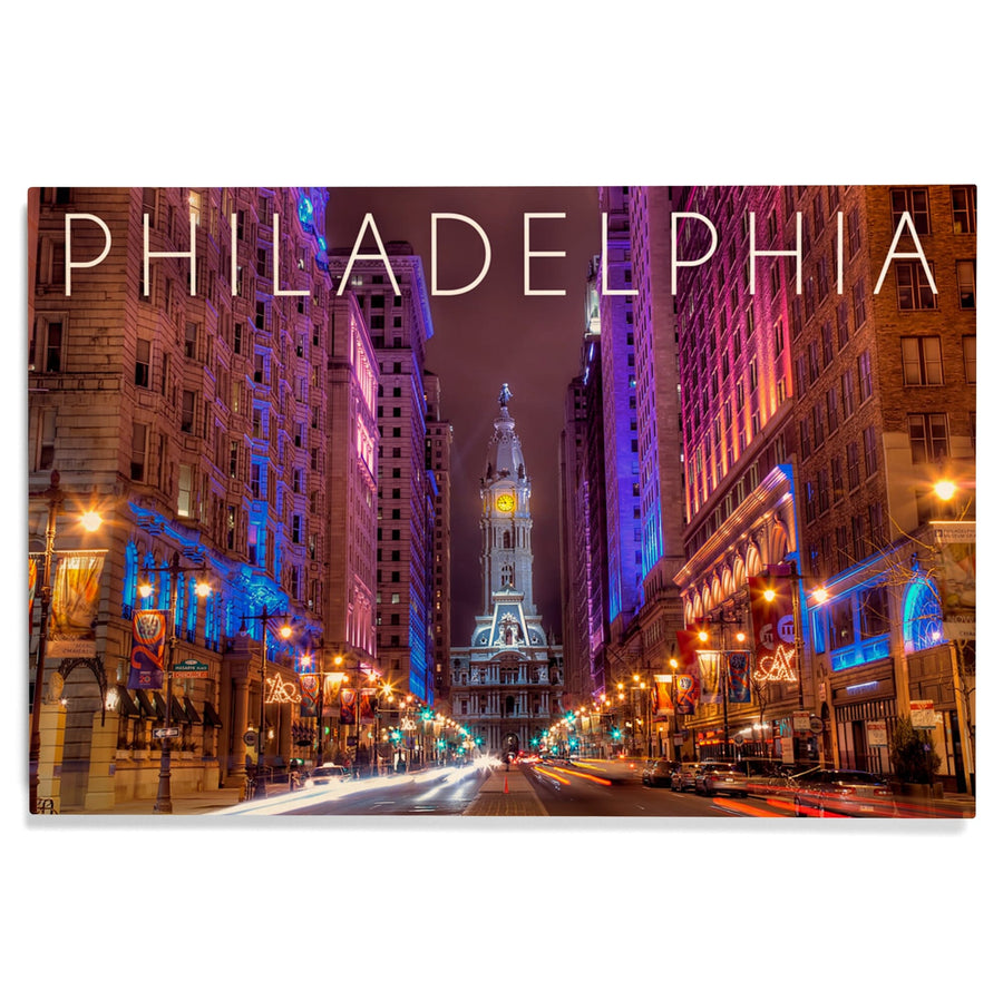 Philadelphia, Pennsylvania, City Hall, Lantern Press Photography, Wood Signs and Postcards Wood Lantern Press 