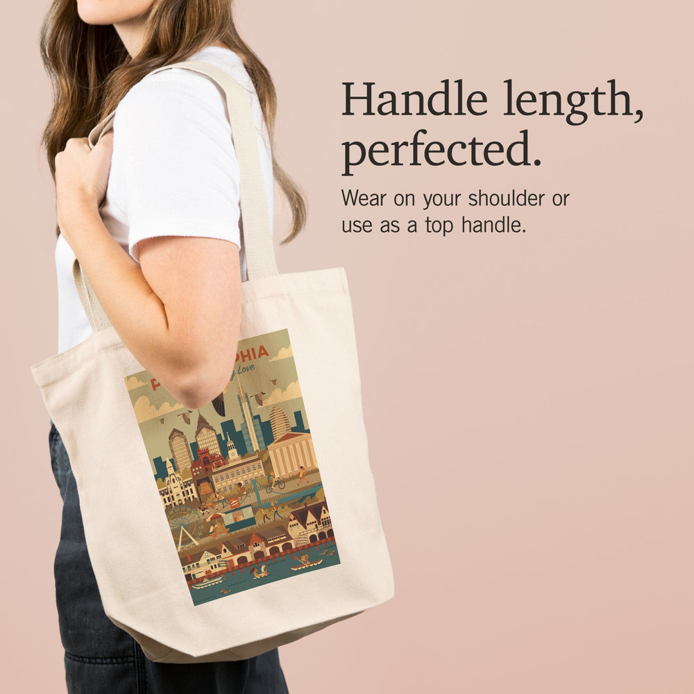 Philadelphia, Pennsylvania, City of Brotherly Love, Geometric City Series, Tote Bag Totes Lantern Press 