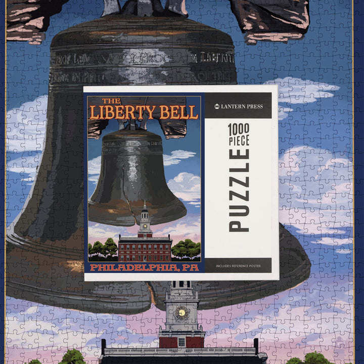 Philadelphia, Pennsylvania, Independence Hall and Liberty Bell, Jigsaw Puzzle Puzzle Lantern Press 