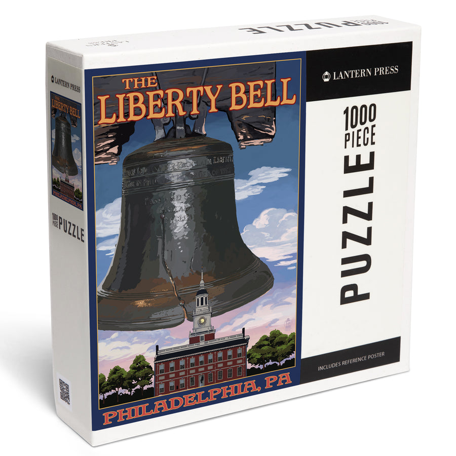 Philadelphia, Pennsylvania, Independence Hall and Liberty Bell, Jigsaw Puzzle Puzzle Lantern Press 