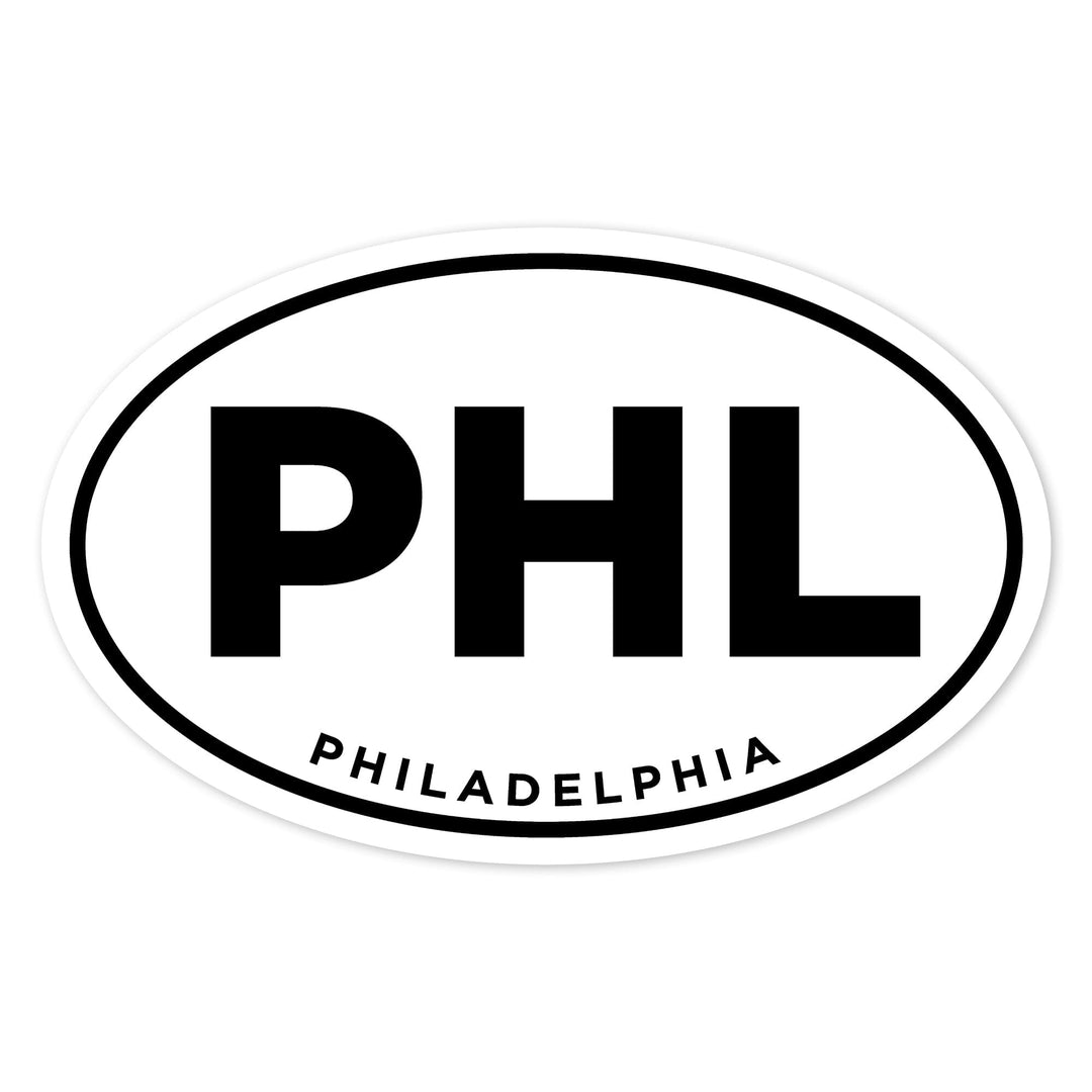 Philadelphia, Pennsylvania, PHL, Contour, Vinyl Sticker Sticker Lantern Press 