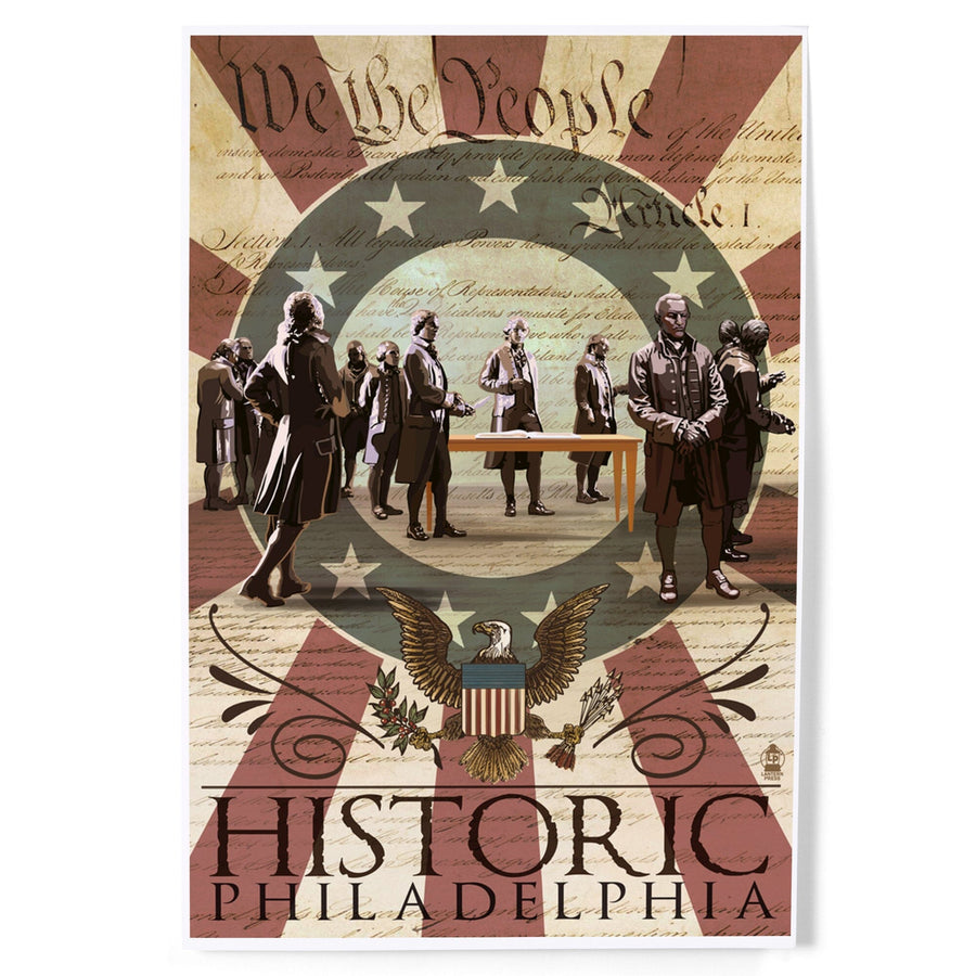 Philadelphia, Pennsylvania, Signing of the Constitution, Art & Giclee Prints Art Lantern Press 