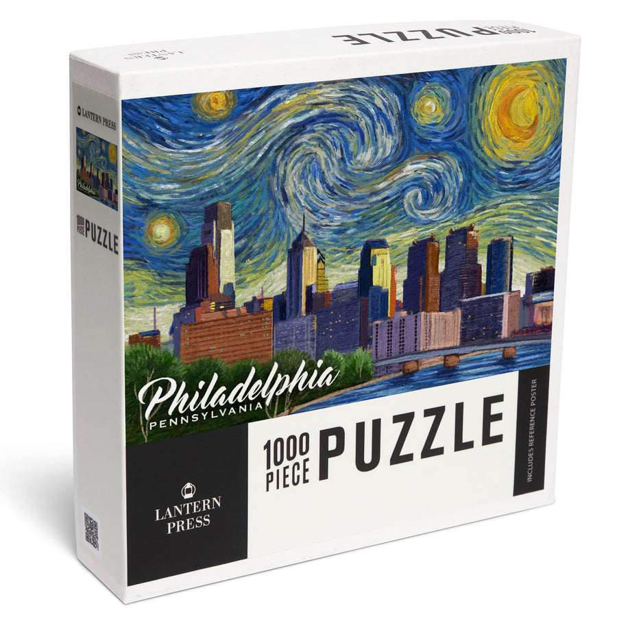 Philadelphia, Pennsylvania, Starry Night City Series, Jigsaw Puzzle Puzzle Lantern Press 