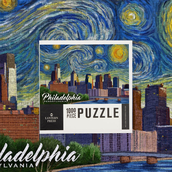 Philadelphia, Pennsylvania, Starry Night City Series, Jigsaw Puzzle Puzzle Lantern Press 