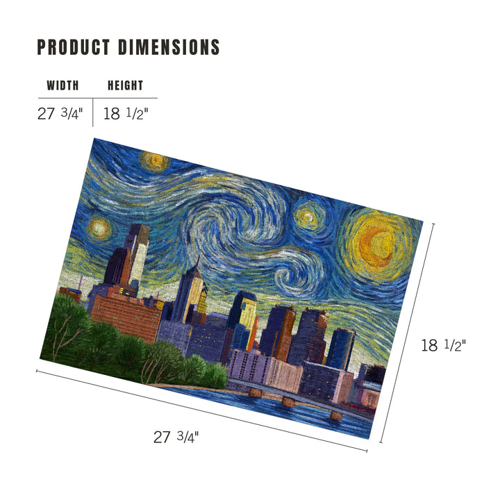Philadelphia, Pennsylvania, Starry Night Series, Jigsaw Puzzle Puzzle Lantern Press 