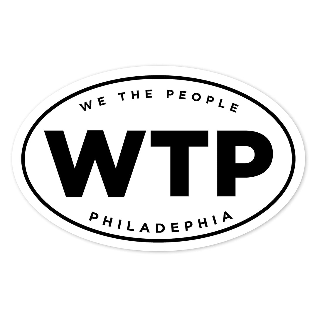 Philadelphia, Pennsylvania, WTP, We the People, Contour, Vinyl Sticker Sticker Lantern Press 