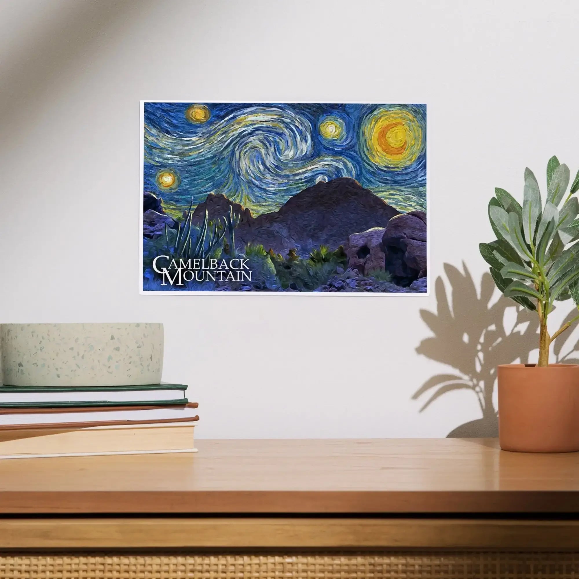 Phoenix, Arizona, Camelback Mountain, Starry Night art prints