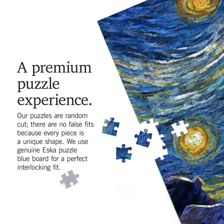 Phoenix, Arizona, Camelback Mountain, Starry Night, Jigsaw Puzzle Puzzle Lantern Press 