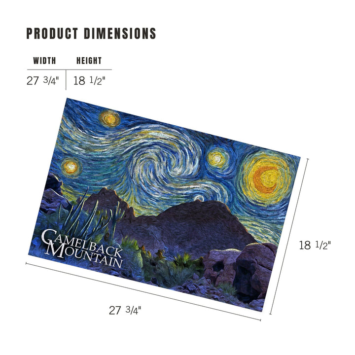 Phoenix, Arizona, Camelback Mountain, Starry Night, Jigsaw Puzzle Puzzle Lantern Press 