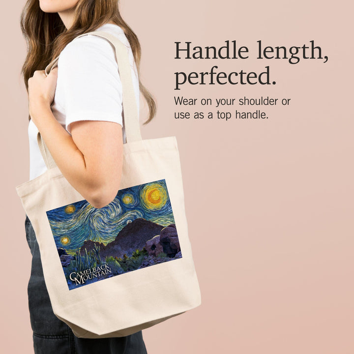 Phoenix, Arizona, Camelback Mountain, Starry Night, Tote Bag Totes Lantern Press 