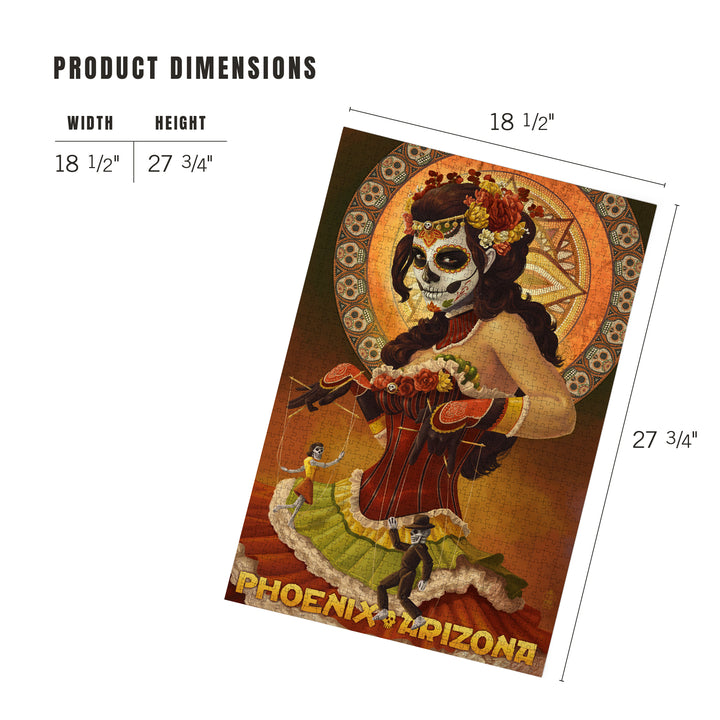 Phoenix, Arizona, Day of the Dead Marionettes, Jigsaw Puzzle Puzzle Lantern Press 
