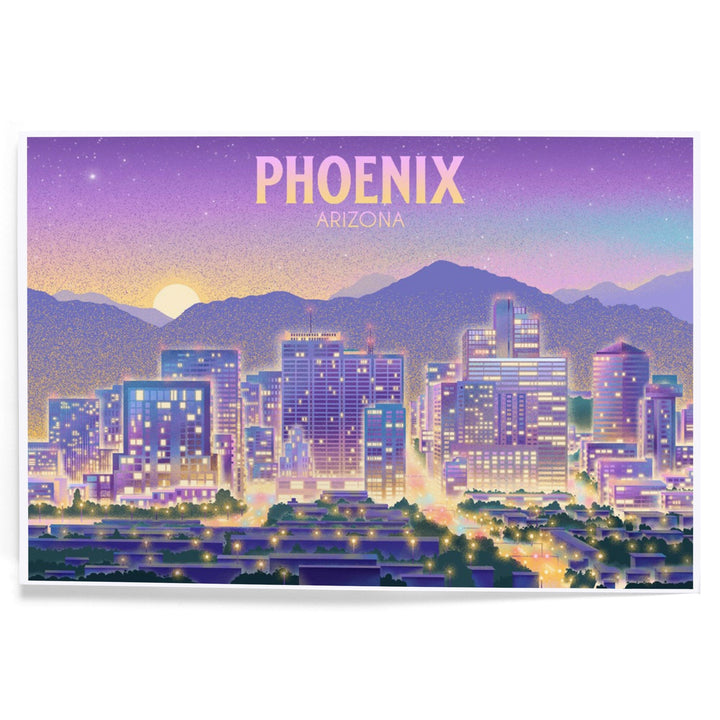 Phoenix, Arizona, Lithograph, City Series, Art & Giclee Prints Art Lantern Press 12 x 18 Art Print 