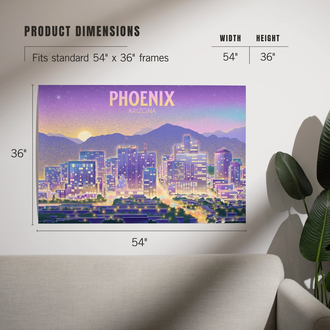 Phoenix, Arizona, Lithograph, City Series, Art & Giclee Prints Art Lantern Press 