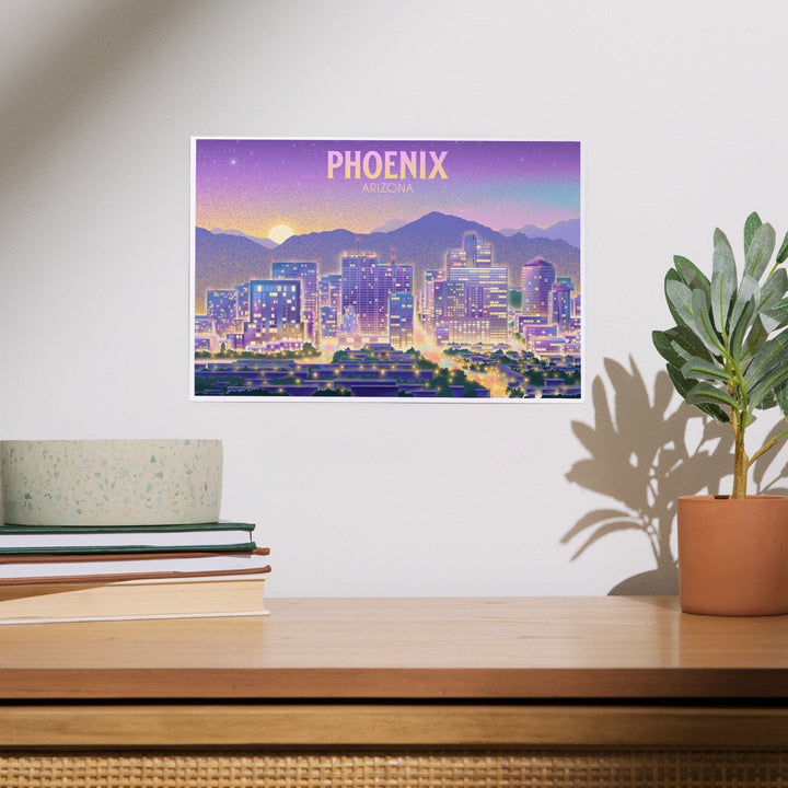 Phoenix, Arizona, Lithograph, City Series, Art & Giclee Prints Art Lantern Press 