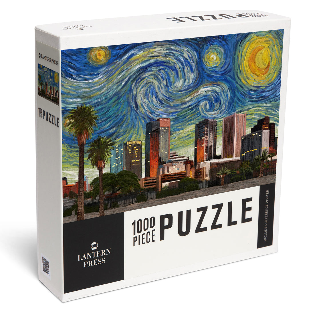 Phoenix, Arizona, Starry Night City Series, Jigsaw Puzzle Puzzle Lantern Press 