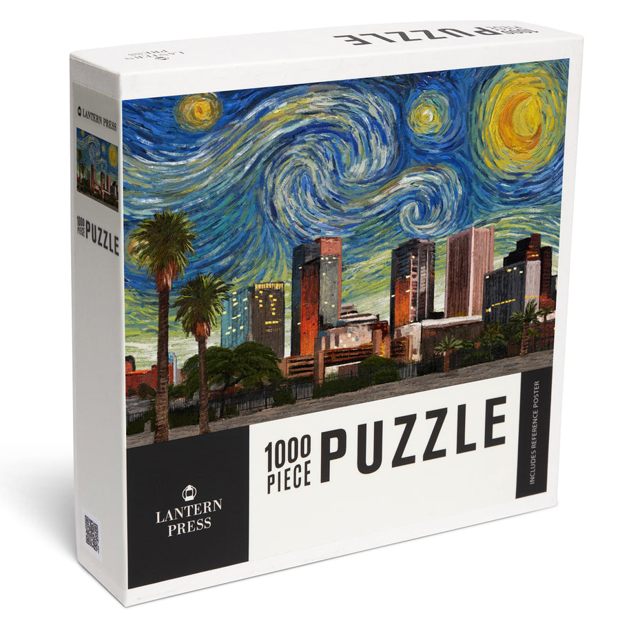 Phoenix, Arizona, Starry Night City Series, Jigsaw Puzzle Puzzle Lantern Press 