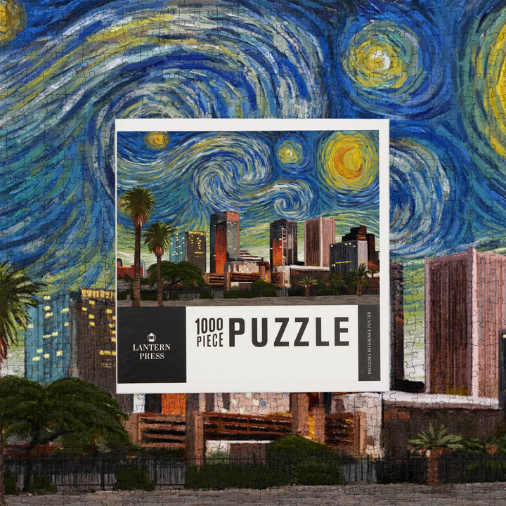 Phoenix, Arizona, Starry Night City Series, Jigsaw Puzzle Puzzle Lantern Press 