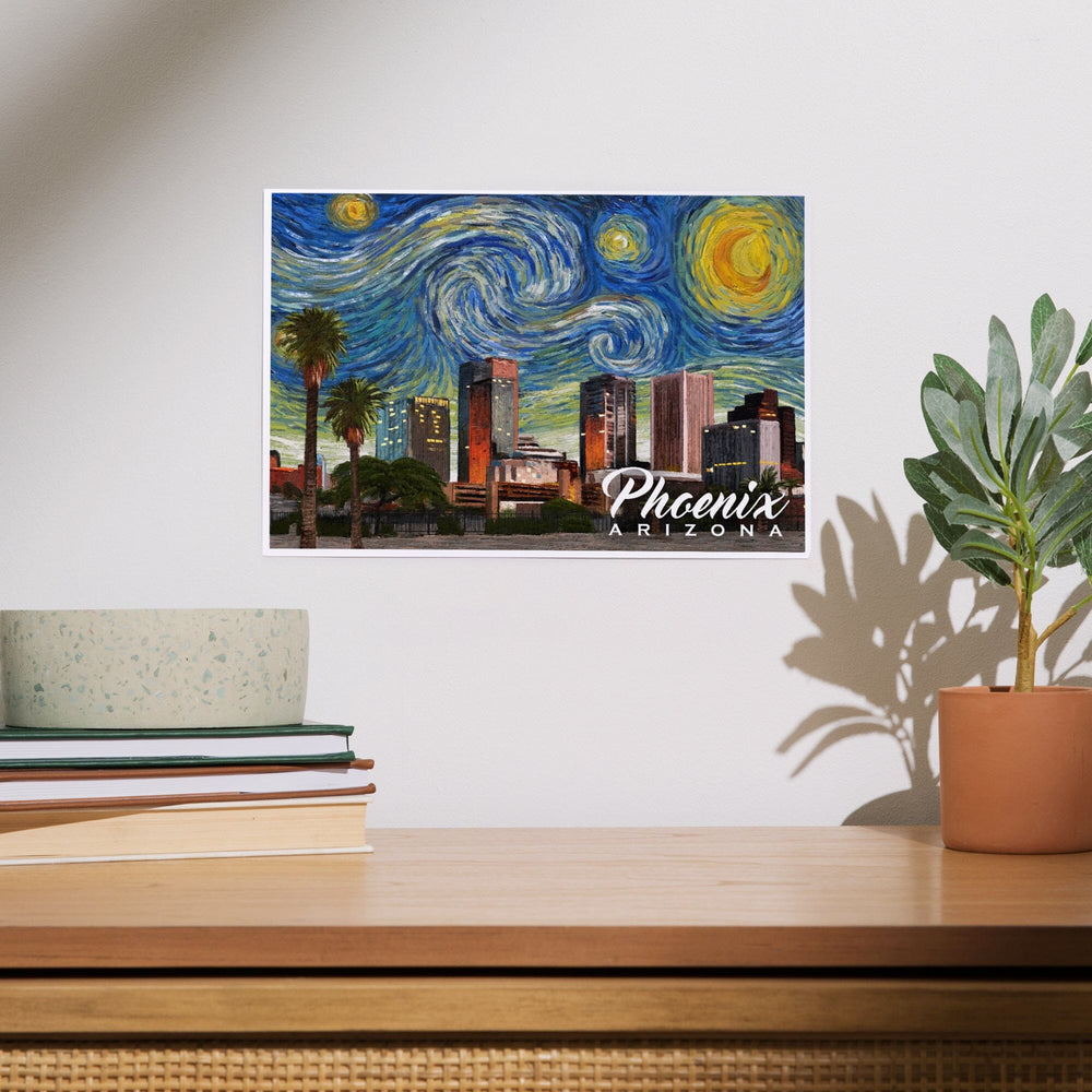Phoenix, Arizona, Starry Night Series, Art & Giclee Prints Art Lantern Press 