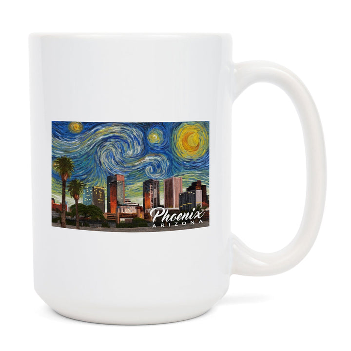 Phoenix, Arizona, Starry Night Series, Lantern Press Artwork, Ceramic Mug Mugs Lantern Press 