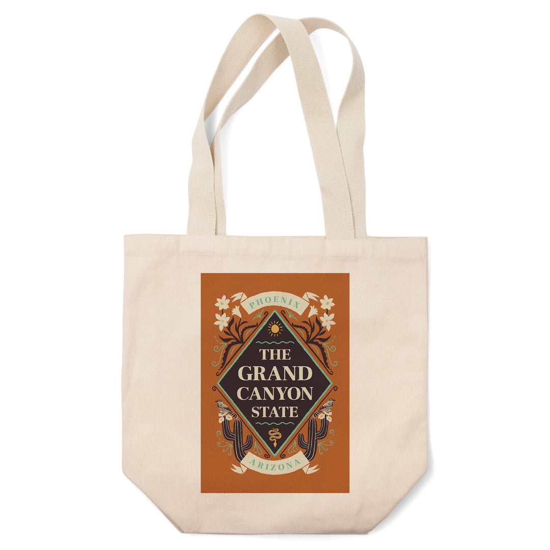 Phoenix, Arizona, State Motto Crest, State Series, Tote Bag Totes Lantern Press 