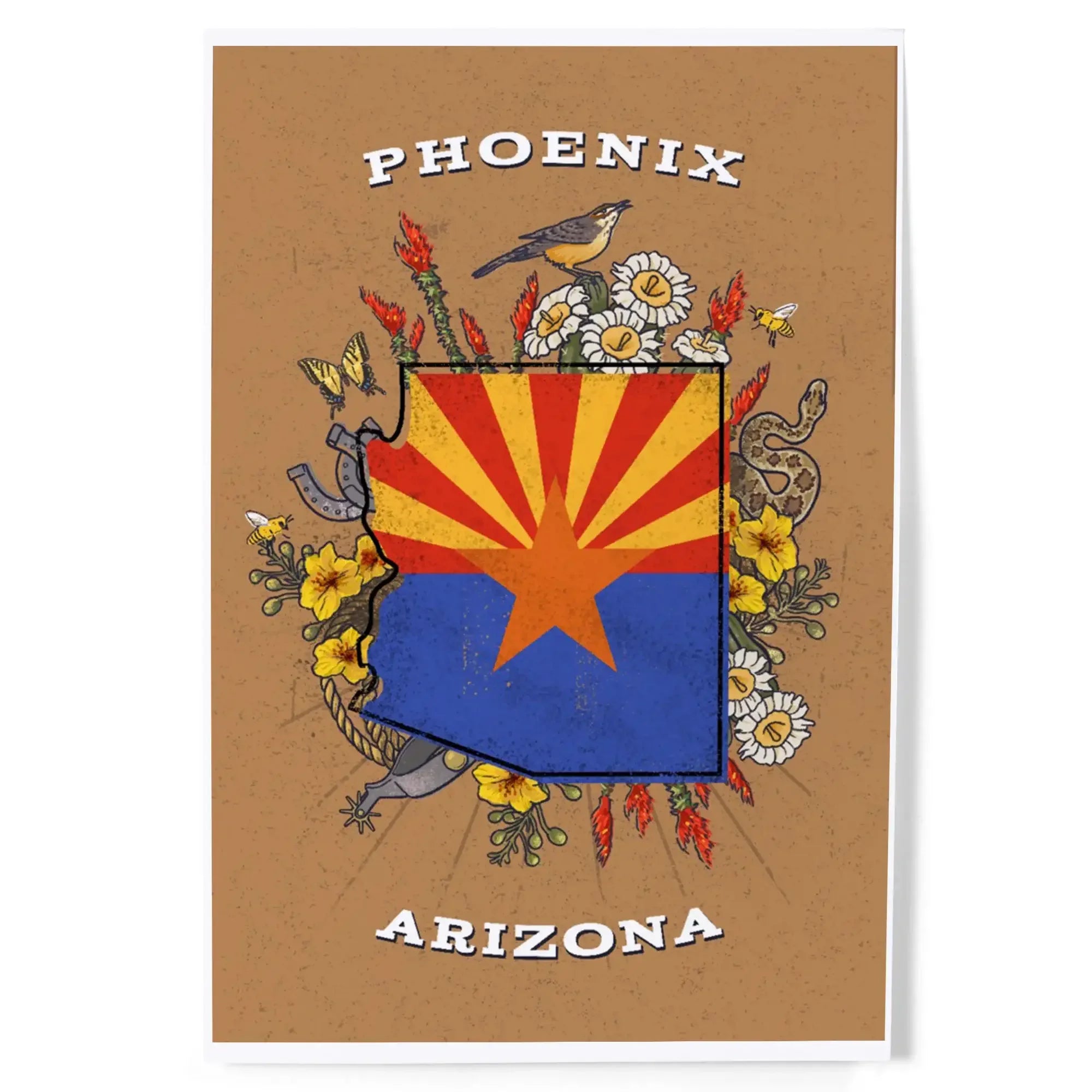 Phoenix, Arizona, Treasure Trove, State Series art & giclee prints ...