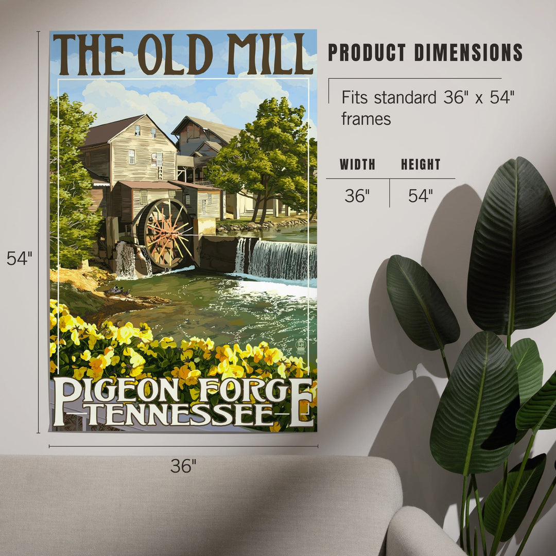 Pigeon Forge, Tennessee, The Old Mill, Art & Giclee Prints Art Lantern Press 