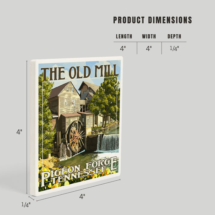 Pigeon Forge, Tennessee, The Old Mill, Coasters Coasters Lantern Press 