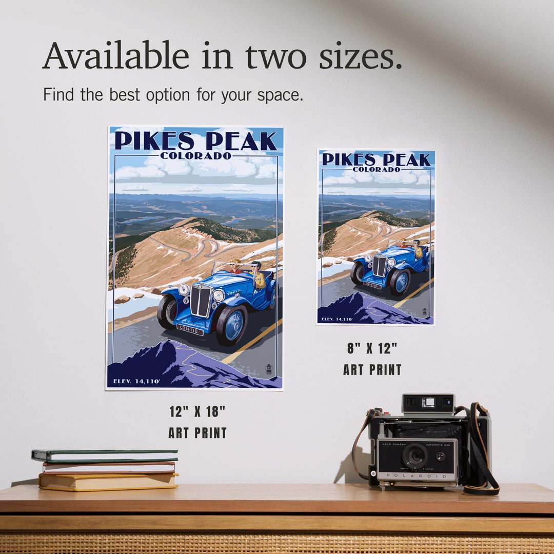 Pikes Peak, Colorado, Auto Road Scene, Art & Giclee Prints Art Lantern Press 
