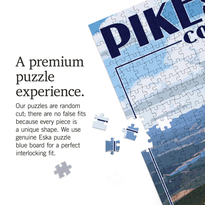 Pikes Peak, Colorado, Auto Road Scene, Jigsaw Puzzle Puzzle Lantern Press 