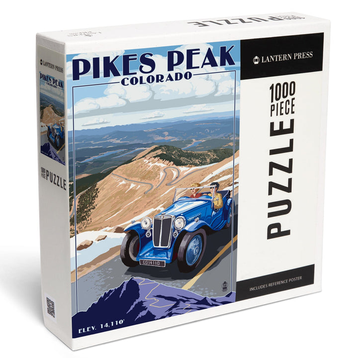 Pikes Peak, Colorado, Auto Road Scene, Jigsaw Puzzle Puzzle Lantern Press 
