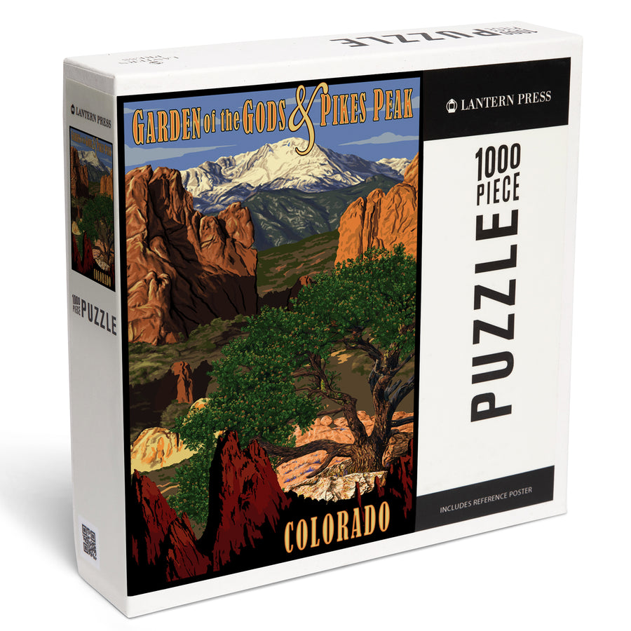 Pikes Peak from Garden of the Gods, Colorado, Jigsaw Puzzle Puzzle Lantern Press 