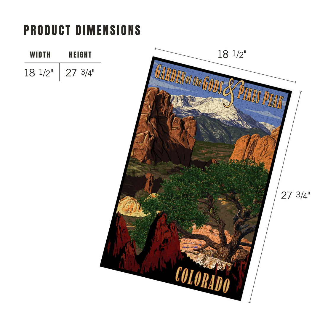 Pikes Peak from Garden of the Gods, Colorado, Jigsaw Puzzle Puzzle Lantern Press 