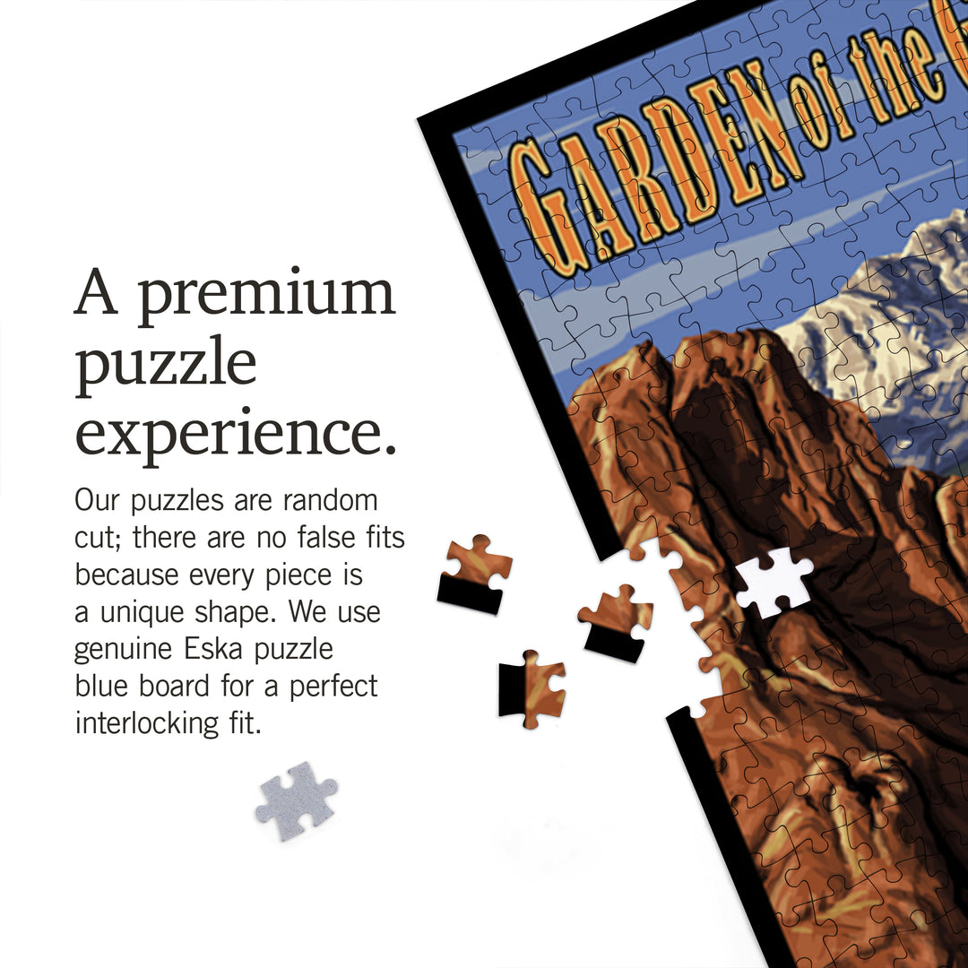Pikes Peak from Garden of the Gods, Colorado, Jigsaw Puzzle Puzzle Lantern Press 