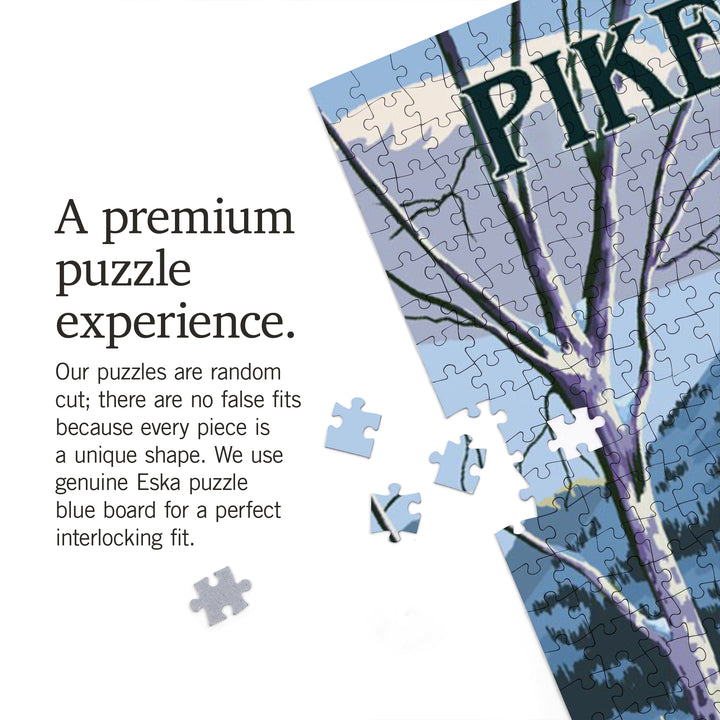 Pikes Peak National Park, Colorado, Winter at Pikes Peak, Painterly, Jigsaw Puzzle Puzzle Lantern Press 