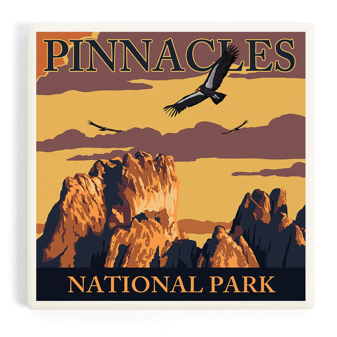 Pinnacles National Park, California, Condors, Coasters Coasters Lantern Press 