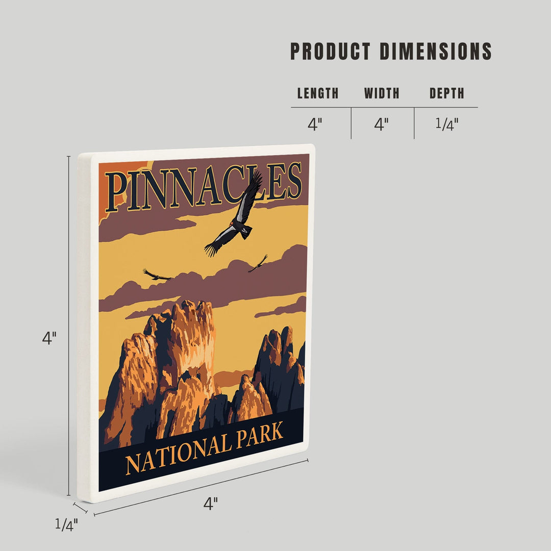 Pinnacles National Park, California, Condors, Coasters Coasters Lantern Press 