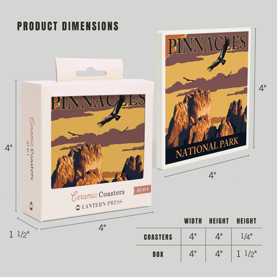 Pinnacles National Park, California, Condors, Coasters Coasters Lantern Press 
