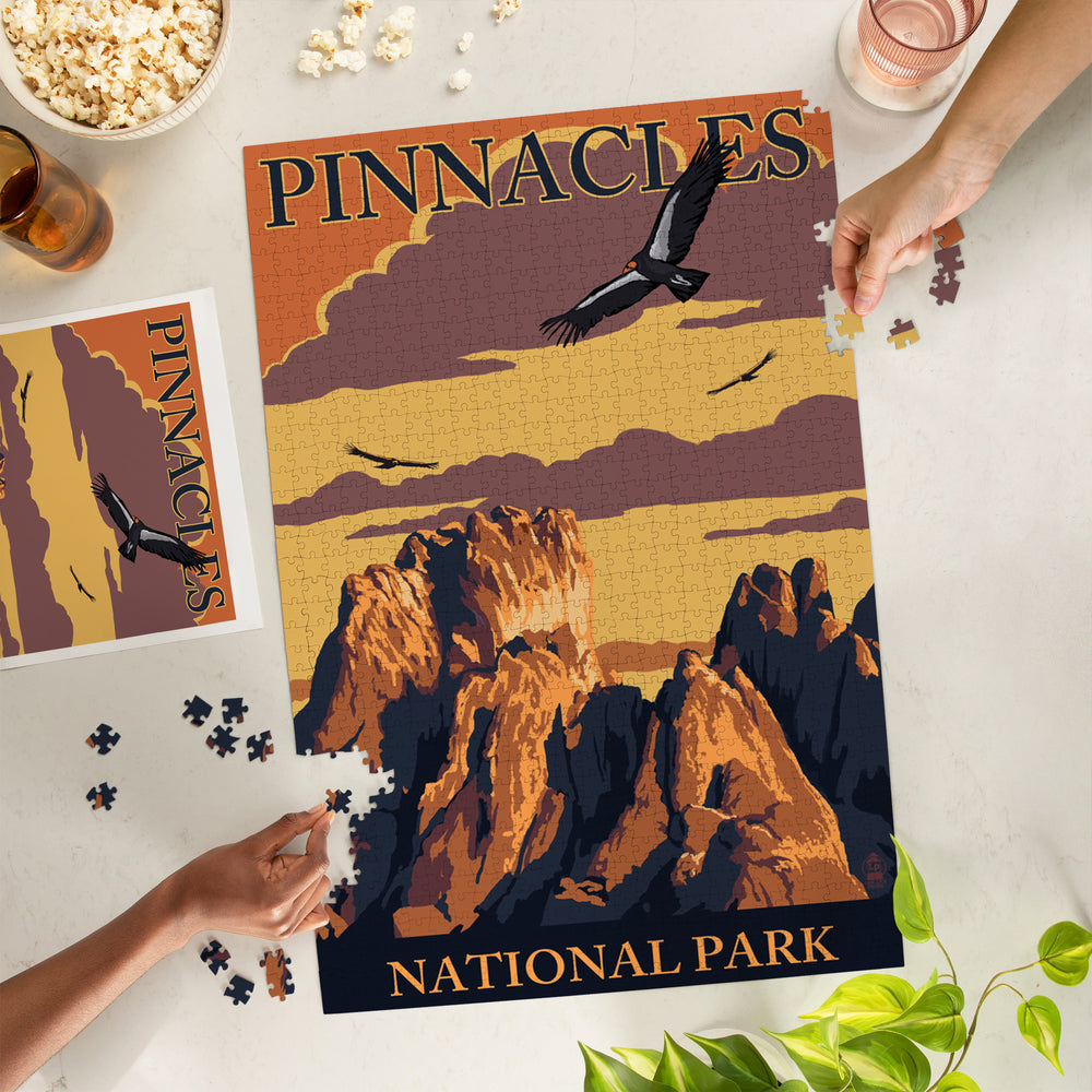 Pinnacles National Park, California, Condors, Jigsaw Puzzle Puzzle Lantern Press 