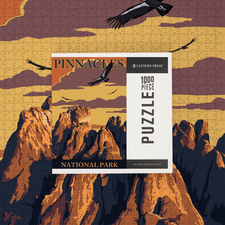 Pinnacles National Park, California, Condors, Jigsaw Puzzle Puzzle Lantern Press 
