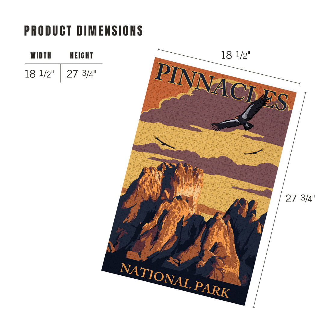 Pinnacles National Park, California, Condors, Jigsaw Puzzle Puzzle Lantern Press 