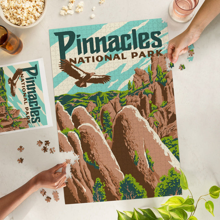 Pinnacles National Park, California, Explorer Series, Pinnacles, Jigsaw Puzzle Puzzle Lantern Press 