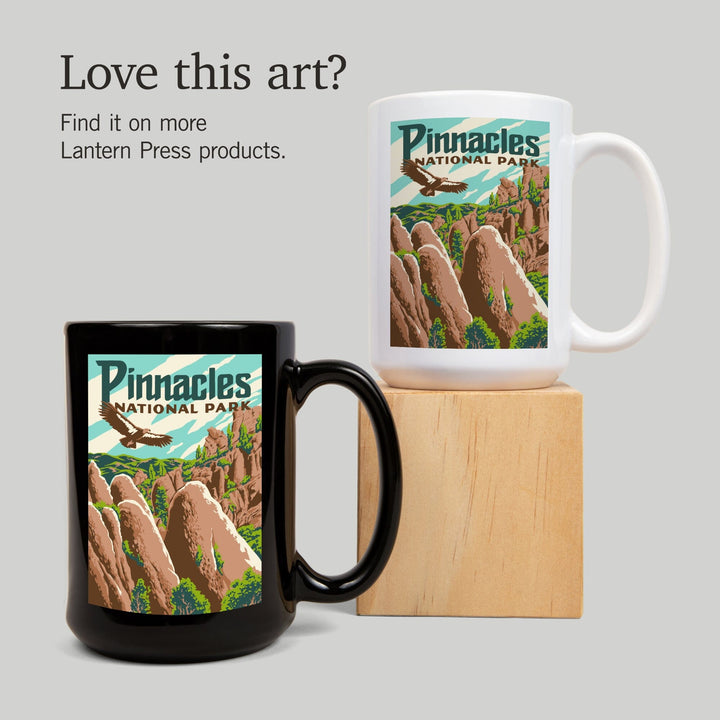 Pinnacles National Park, California, Explorer Series, Pinnacles, Lantern Press Artwork, Ceramic Mug Mugs Lantern Press 