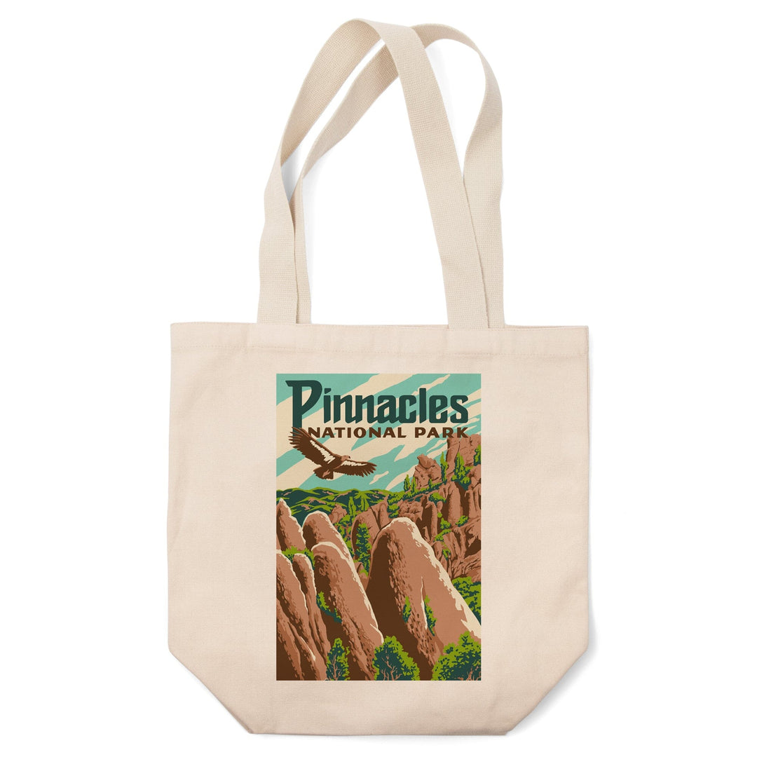 Pinnacles National Park, California, Explorer Series, Pinnacles, Lantern Press Artwork, Tote Bag Totes Lantern Press 
