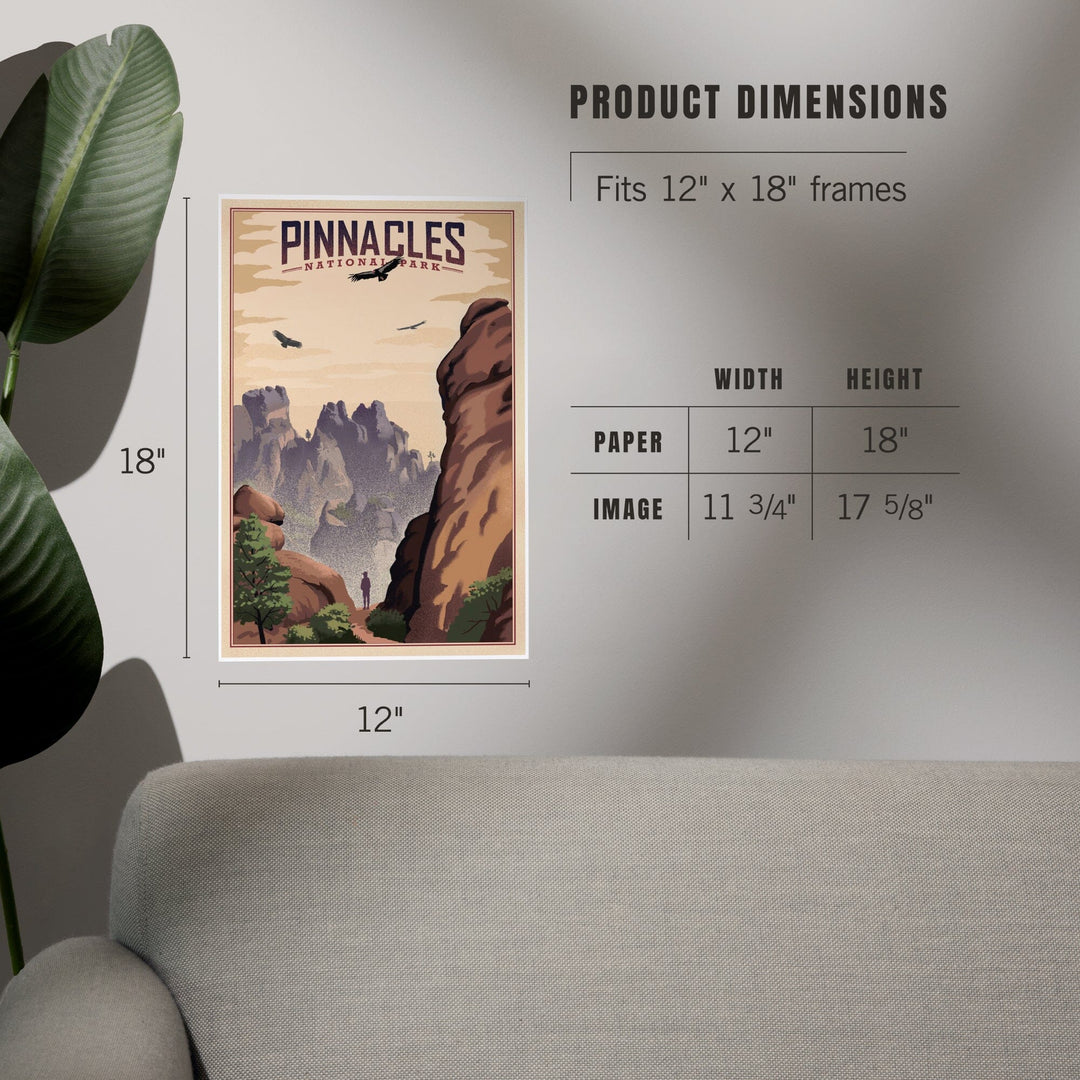 Pinnacles National Park, California, Lithograph, Art & Giclee Prints Art Lantern Press 