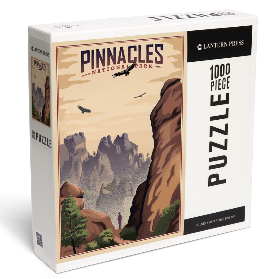 Pinnacles National Park, California, Lithograph, Jigsaw Puzzle Puzzle Lantern Press 